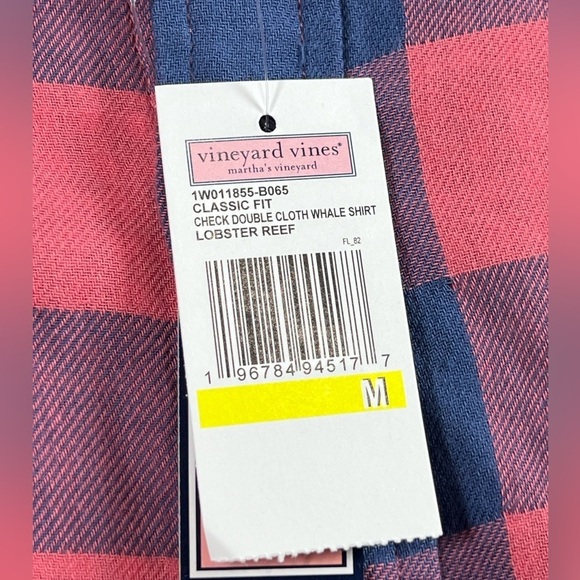 NWT Vineyard Vines Classic Whale Shirt Double Cloth Shirt Jacket Big Gingham - Picture 5 of 13